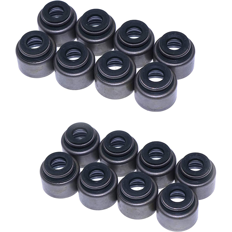 Designed to fit Honda Engine B16 B18 D16 Vehicle Civic CR-V Element Fit - 16 Pcs Intake Valve Stem Oil Seal Kit 12210-PZ1-003 12210-PZ1-004 12211-PZ1-004 12211-PZ1-003 12210-P45-G01 12211-P45-G01 12210PZ1004 12211PZ1004 12210PZ1003 12211PZ1003 12210P45G01