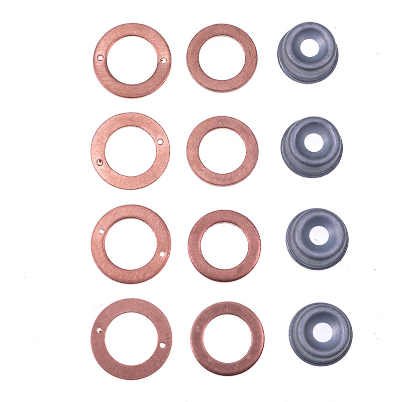 Compatible with Kubota Engine 05 03E V3 - 4 Cylinder Injection Seal Kit with 19077-53650 Heat Shield 1907753650 V1205 V1305 V1505 V1505T V1903 V2003E V2003TE V2003TME V2203E V2203ME V2403ME V2403TME