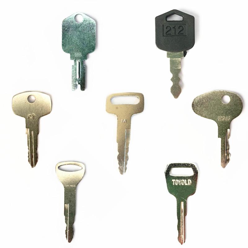 Compatible with Aftermarket 7 pcs Nissan and Caterpillar Forklift Ignition Keys Free Shiping!