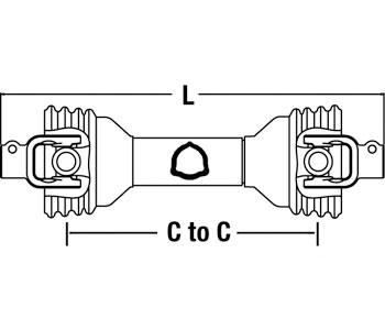 Compatible with Aftermarket CS12911 Driveline; W/ 1 3/8" 6 Spline QD Yokes Fits Bondioli & Pavesi Size 1