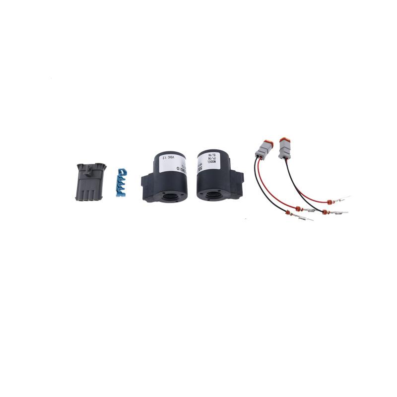Compatible with Aftermarket New Coil Solenoid Kit Hardware Transmission 87456900 Fits Case Loader Backhoe Models 570L 580L 580M 585G +