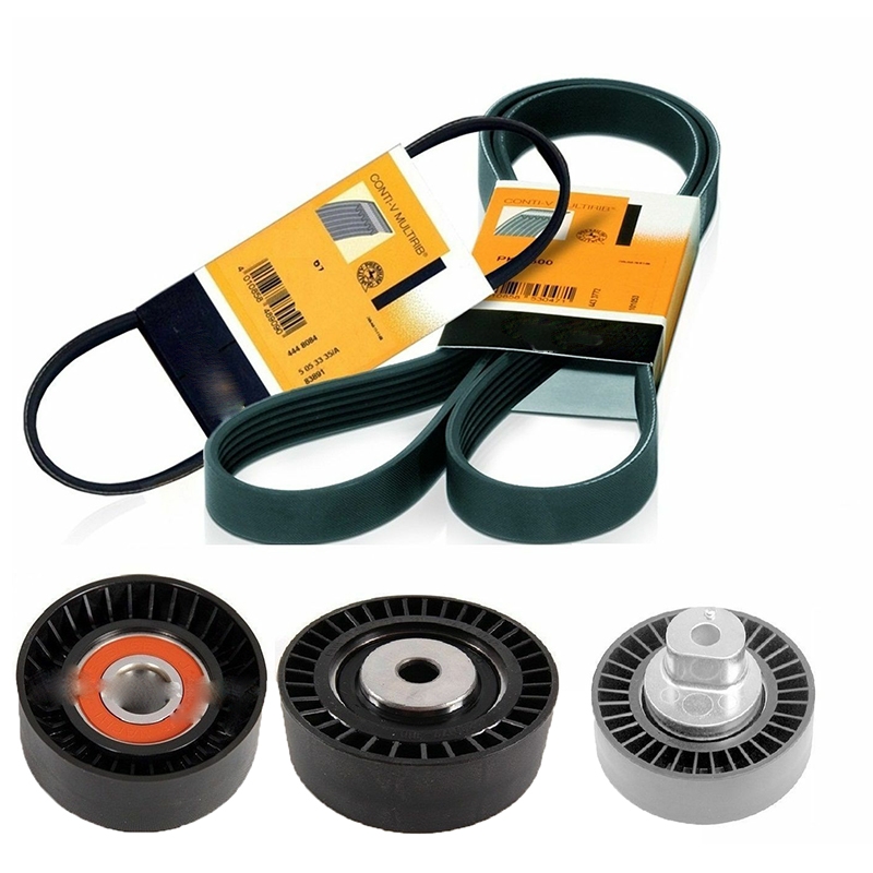 Compatible with BMW E46 E39 E38 X5 E53 Z3 E36 - Conti V Belt 6pk1538 5pk865 Pulley Tensioner Pulley Set 11281744986 11282247743 11281437450 11281437475 11281706545 11287512970 533 0015 10 11 28 1 427 252 11 28 1 735 899 11  28 1 748 832 1128174