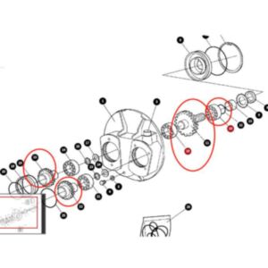 1 Set Gear &amp; Roller Bearing 937731 937732 937730 935675 for Dynapac CC422 CC522 CC622 Road Roller online