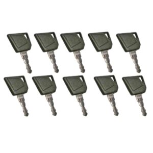 BUY 10 Pcs Ignition Keys 14607 for JCB Bobcat Bomag Caterpillar Dynapac Ford Gehl Hamm Hang Moxy New Holland Rayco Sky Trak Terex for sale
