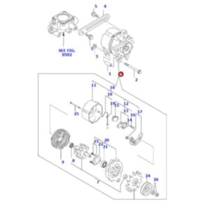 12V 60A Alternator YM129900-77210 for Komatsu Engine 4D92E-1 4D94E-1 4D98E-1 Excavator PC75-1 PW75-1 PW75R-2