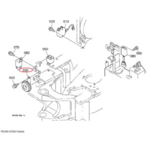 12V Horn Assy RD408-53360 RD809-53710 for Kubota KX41-3 KX91-3 L3240 L3540 L5240 L5740
