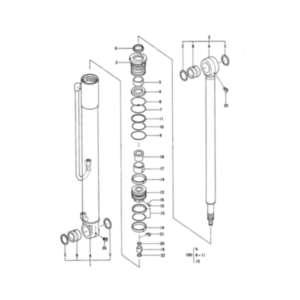 BUY For Hitachi Excavator ZX55UR Arm Cylinder Seal Kit 4340250 for sale