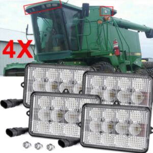 4Pcs 6&quot;x4&quot; LED Cab Light 6500K AH159332 for John Deere Combine 9410 9510 9610 9400 9500 9600 9450 9550 online