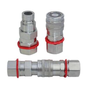 BUY 5/8" SAE Flat Face Coupler Set Hydraulic Quick Connect Fitting Bobcat CAT CASE Volvo New Holland Thomas ASV for sale