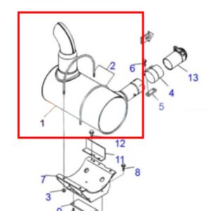 6754-11-5720 MUFFLER FIT KOMATSU EXCAVATOR PC300-7 PC350-7 PC360-7 6D114 ENGINE online