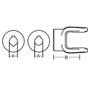 Aftermarket D108616 10-5215 Implement yoke with round bore, double keyway and set screw For 1000series Tractor online