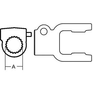 Aftermarket D261621 New 2600 Series Implement yoke with quick disconnect push pin online