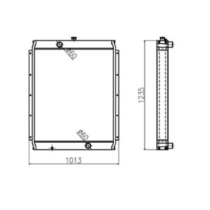 Aftermarket Hitachi 4466040 Water Tank Radiator Core For Hitachi Excavator ZAX450H ZAX470 online