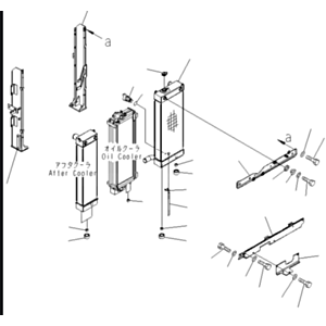 Aftermarket Komatsu 22U-03-22113 Water Tank Radiator For  Komatsu Excavator PC228US-3 online