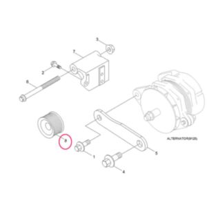 Alternator Pulley 3925852 for Hyundai R140W7 R200W7A R140LC-7 R210LC7A R210NLC7A R250LC7A
