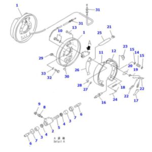 Brake Shoe 3EA-30-11420 for Komatsu Forklift FB10/14EX-10 FB15/18EXG-10 FD14-15 FD15-17 FD18-18 FG14-15 FG18-18