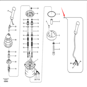 BUY Control Lever Assembly VOE14514021 VOE 14514021 for Volvo EC135B EC140 EC160B EC210 EC210B EC240 EC240B for sale