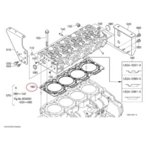 Cylinder Head Gasket 1G410-03310 for Kubota Engine V6108 online
