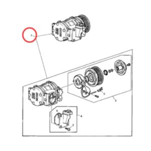 Denso 10PA15C?A/C Compressor AL155836 for John Deere Tractor 6110 6120 6200 6210 6300 6310 7320 7420 7505 7520
