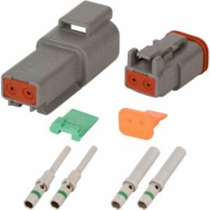 Deutsch DT 2-Pin Gray Connector Kit With 14 AWG Solid Contacts online