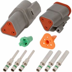 Deutsch DT 3 Pin Gray Connector Kit With 14 AWG Solid Contacts online