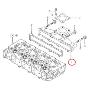 Buy Exhaust Manifold 129407-13100 for Yanmar Engine 4TNE84 4TNE88 TK486 TK486E TK486V TK482 TK482E