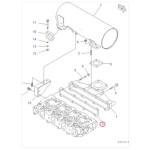 Buy Exhaust Manifold Gasket YM129407-13110 for Komatsu Engine 4D84E-3 4D88E-3 Skid Steer Loader SK07J-2 SK714-5 SK815-5 SK818-5