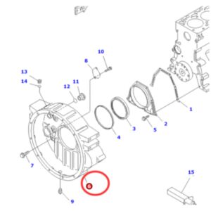 Buy Flywheel Housing 6735-21-4130 for Komatsu Engine SA6D102E-1 Motor Grader GD555-3A