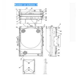 BUY For Case Excavator CX240 CX240LR Hydraulic Oil Cooler LN00066 for sale