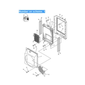 BUY For Case Excavator CX25 CX36 Water Tank Radiator Core ASS'Y PV05P00006F1 for sale