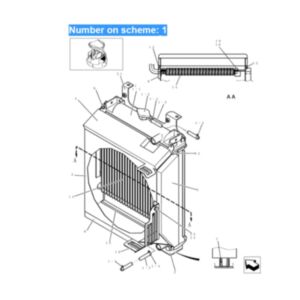 BUY For Case Excavator CX36B CX31B Water Tank Radiator Core ASS'Y PW05P00027F1 PW05P00027S001 for sale