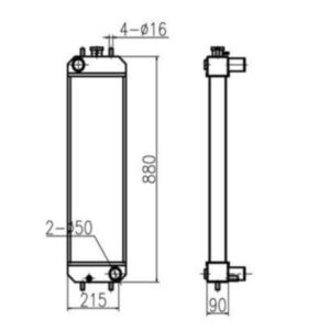 BUY For Case Excavator CX75 Water Tank Radiator ASS'Y for sale