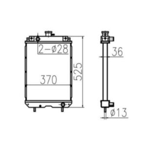 BUY For Yanmar Excavator VIO10-2 Water Tank Radiator Core ASS'Y 119325-44501 for sale