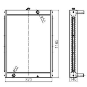 BUY For Daewoo Excavator DH258-5 Water Tank Radiator Core ASS'Y for sale