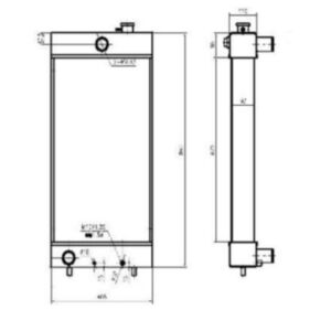 BUY For Daewoo Excavator DX120 Water Tank Radiator Core ASS'Y for sale
