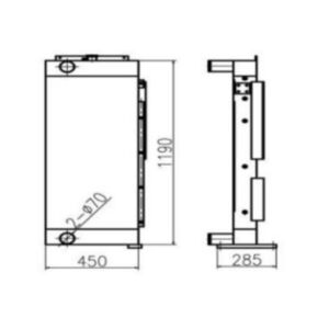BUY For Doosan Excavator DH350 DH370-9 Water Tank Radiator ASS'Y  for sale