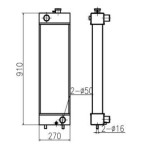 BUY For Doosan Excavator DX140 Water Tank Radiator ASS'Y  for sale