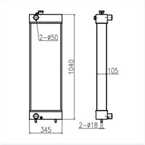 BUY For Doosan Excavator DX190W Water Tank Radiator ASS'Y  for sale