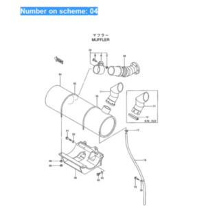 BUY For Hitachi Excavator EX400-5 EX450H-5 Engine 6RB1 Muffler 4402995 for sale