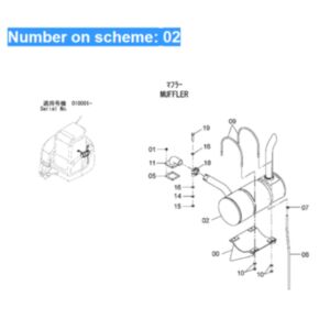 BUY For Hitachi Excavator ZX60USB-3 Muffler Silencer 4667315 for sale