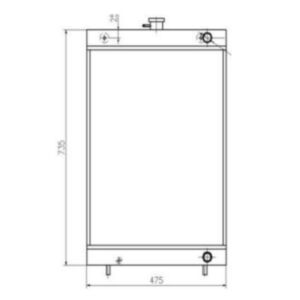 BUY For Hyundai Excavator R60-7 Water Tank Radiator Core ASS'Y New Type for sale