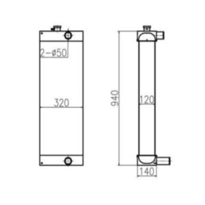 BUY For  JCB Excavator JS140 JS130LC Water Tank Radiator Core ASS'Y for sale