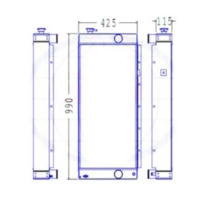 BUY For JCB Excavator JS175 Water Tank Radiator Core ASS'Y for sale