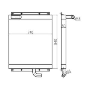 BUY For Kato Excavator HD700-5 Hydraulic Oil Cooler for sale
