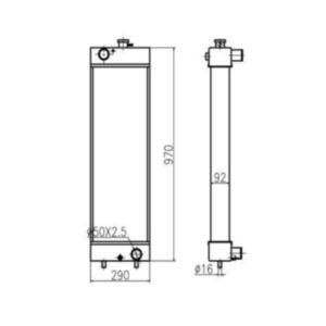 BUY For Kobelco Excavator SK130-8 Water Tank Radiator Core ASS'Y for sale