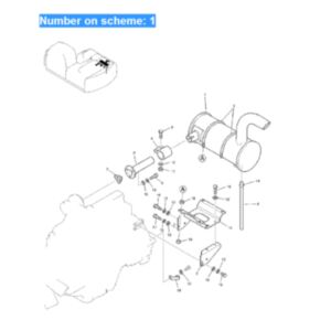 BUY For Kobelco Excavator SK200-6ES SK200LC-6ES SK210LC-6E Muffler Silencer YN12P00029P1 for sale