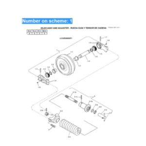 BUY For Kobelco Excavator SK300-6 SK330-6 SK400-6 SK300LC-6 SK330LC-6 SK400LC-6 Idler LC52DU0001F1 for sale