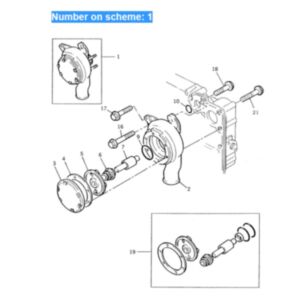 BUY For Komatsu 1004-4-F 1004-4TLR 1006-6T2 1006-6T-D 1006-6TLR 1006-6TLR2 1006-6TLR2-PC 1006-6TLR2-PW Water Pump PK4131E011 PK4131E012 for sale
