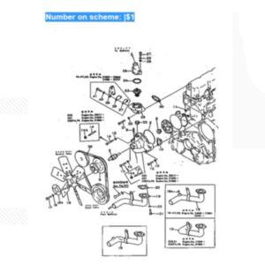 BUY For Komatsu Bulldozer D20A-3 D20P-3 D20PL-3 D21A-3 D21P-3 Engine 4D92-1A 4D92-1B Water Pump 6141-61-1102 6141-61-1103 for sale