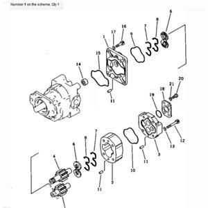 BUY For Komatsu Bulldozer D375A-2 D375A-5 D375A-5E0 Hydraulic Pump 705-52-40100 705-52-40000 705-52-40001 for sale